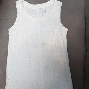 Old Navy Girls White Linen Blend Tunic Top  Size 8